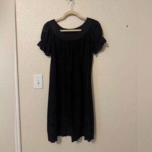 Madison Leigh Black Babydoll Midi Dress